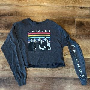 FRIENDS long sleeve crop shirt. Says friends on the sleeve. Very comfy